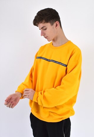 G&G UNISEX GOLD WRITING RIBBON SWEAT