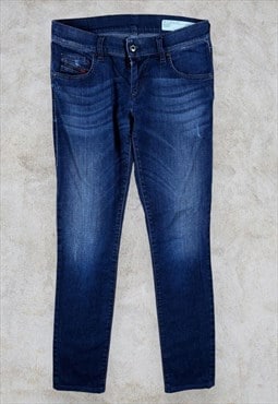 Diesel Grupee Jeans Blue Super Slim-Skinny Low Waist Women's
