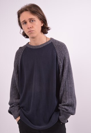 VINTAGE LEVI'S JUMPER SWEATER NAVY BLUE