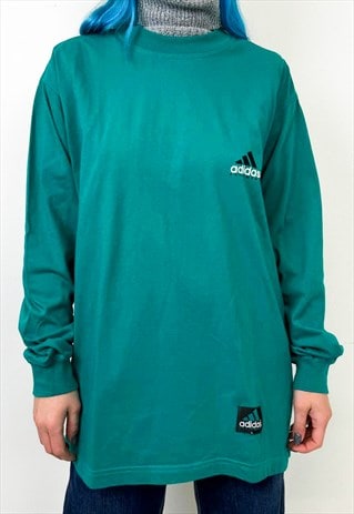 VINTAGE 90S ADIDAS EQUIPMENT LONG SLEEVED T-SHIRT 