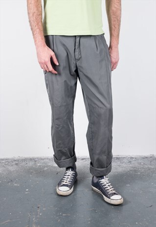 VINTAGE 1990S GREY FJALL RAVEN CARGO TROUSERS