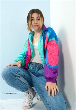 Vintage 90s Jacket Festival Shell Candy Colours 