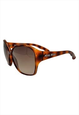 Miu Miu Sunglasses Oversized Round Brown Tortoiseshell Vinta