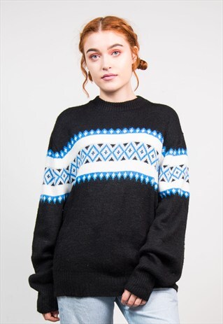 VINTAGE PATTERNED KNIT JUMPER
