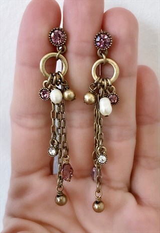 BRONZE & PINK EARRINGS