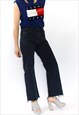 Vintage 90's Black Raw Hem Straight Leg Black Levi Jeans