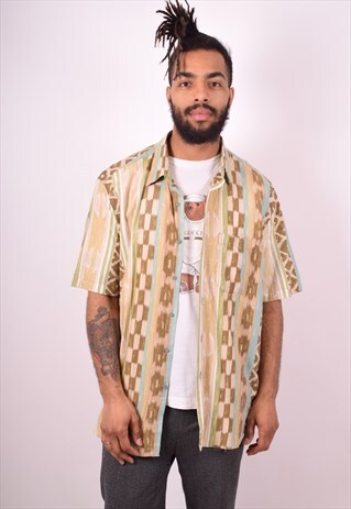 MENS VINTAGE SHIRT XL MULTI 90S