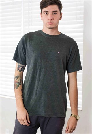 VINTAGE TOMMY HILFIGER T-SHIRT LOGO 90S S 6.9