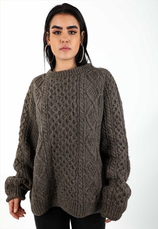 VINTAGE IRISH HAND KNITTED JUMPER NK2