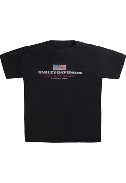 Vintage  Harley Davidson T Shirt Motorcycle Tee Back Print