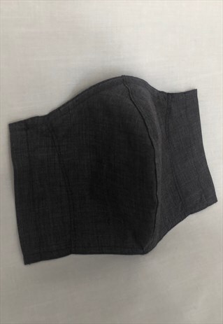 GREY SUITING COTTON FACE COVERING