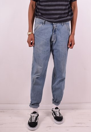 LEE MENS VINTAGE JEANS W34 L29 BLUE 90S