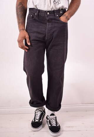 VERSACE MENS VINTAGE JEANS W34 L31 BLACK 90S