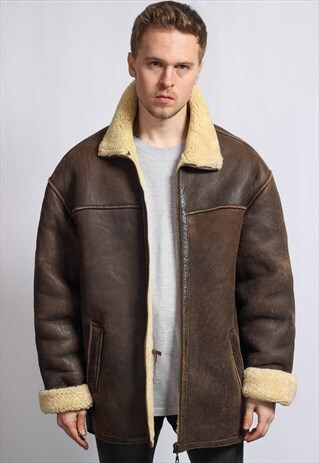 VINTAGE SUEDE SHERPA JACKET