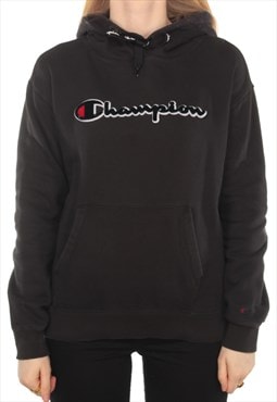 Champion - Black Fleece Patched Spellout Hoodie - XSmall