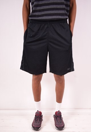 REEBOK MENS VINTAGE SHORTS XL BLACK 90S