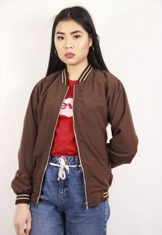 VINTAGE BROWN BOMBER JACKET