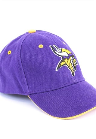 Vintage NFL Vikings Hat Purple With Contrast Mascot Logo