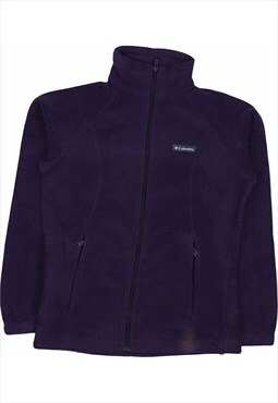 Columbia 90's Spellout Zip Up Fleece XLarge Purple