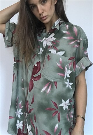 PATTERNED OVERSIZED RETRO VINTAGE UNISEX FESTIVAL SHIRT
