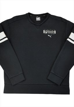 Vintage Puma Sweatshirt Black/White Small