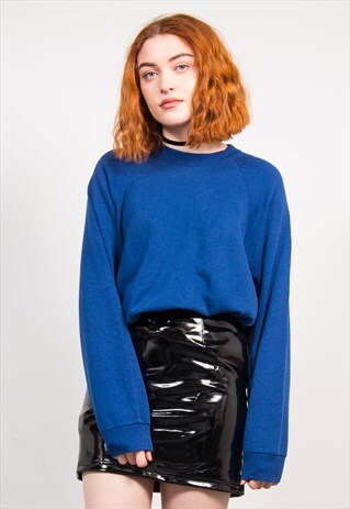 VINTAGE 90'S DARK BLUE BASIC SWEATSHIRT