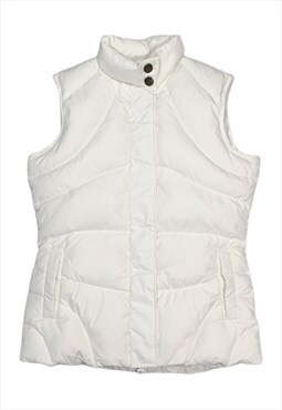 Sergio Tacchini Gilet Puffer Jacket In White Size UK 10