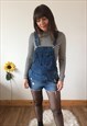 VINTAGE 90S BLUE DENIM DUNGAREE SHORTS