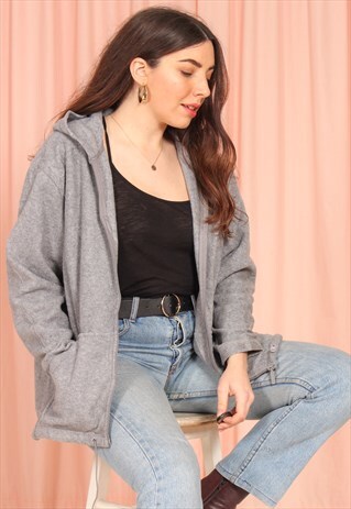 VINTAGE 90S FLEECE JACKET IN GREY