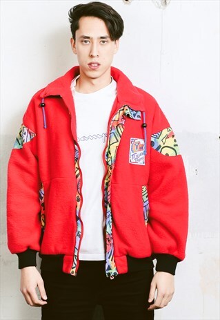 VINTAGE 80S OVERSIZED FLEECE JACKET