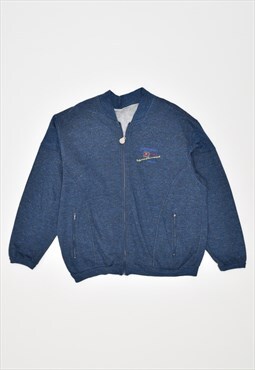 Vintage 90's Ellesse Cardigan Sweater Navy Blue