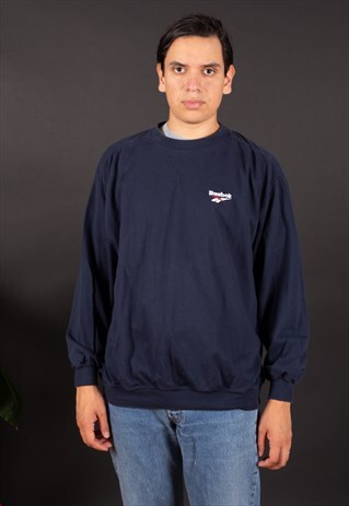 navy reebok sweatshirt