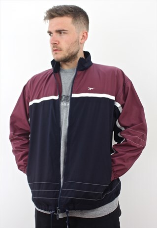 90'S RETRO BLACK AND RED FESTIVAL TRACK JACKET