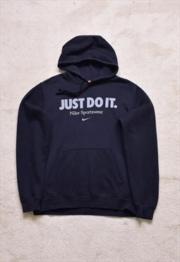 Vintage Nike Black Spell Out Embroidered Hoodie