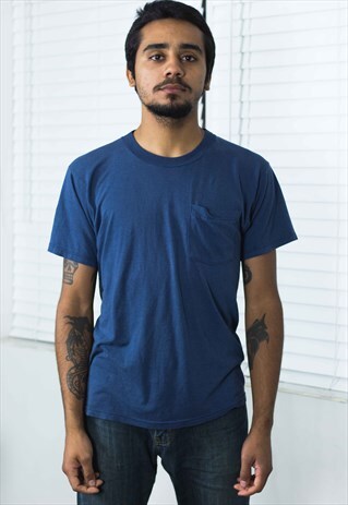 VINTAGE 50/50 POCKET T-SHIRT 90S M 4.4