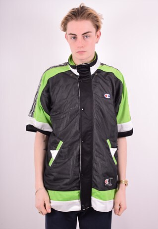 CHAMPION MENS VINTAGE TRACKSUIT TOP JACKET LARGE MULTI 90'S