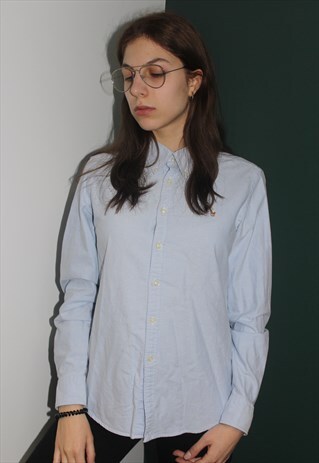 VINTAGE 90' UNIQUE AMAZING BLUE RALPH LAUREN BLOUSE