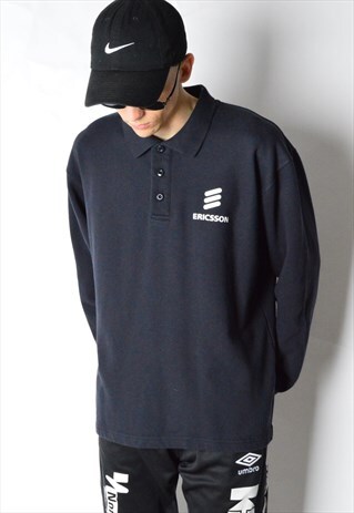 VINTAGE 90S NAVY BLUE ERICSSON SWEATSHIRT