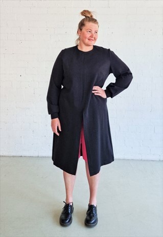 BLACK LOUNGEWEAR SWEATSHIRT DRESS