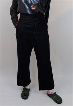 Vintage Wool Patrol Pants Red Stripe