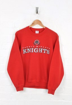 Vintage Cabell Midland Knights Sweater Red Medium CV11886
