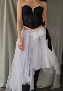 Up-cycled "Ballerina" tutu skirt handmade from wedding veils