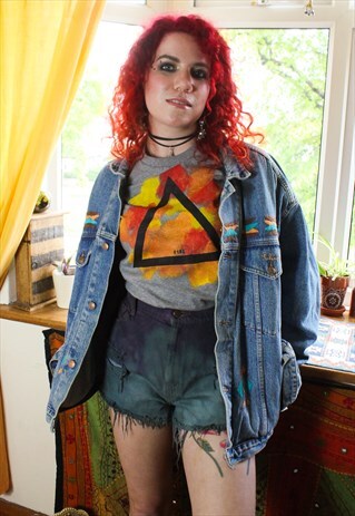 VINTAGE EMBROIDERED DENIM TRUCKER JACKET