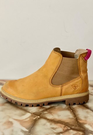 TAN BROWN LEATHER BOOTS