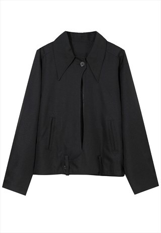 KALODIS LOOSE SOLID COLOR SIMPLE CASUAL JACKET
