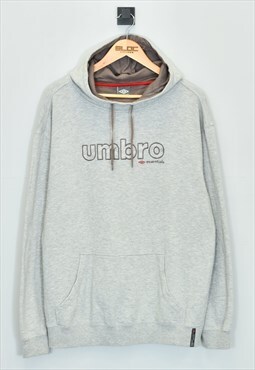 Vintage Umbro Hooded Sweatshirt Grey XLarge