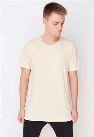 BEIGE EXPENSIVE & DIFFICULT (WHITE) T-SHIRT