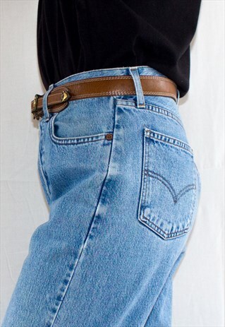 VINTAGED LEATHER WESTERN BUCKLE BELT