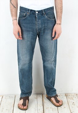 LEVI'S STRAUSS 501 Vintage Men's W32 L30 Straight Jeans Deni