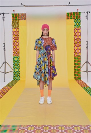 UNBALANCED DRESS ORANGE